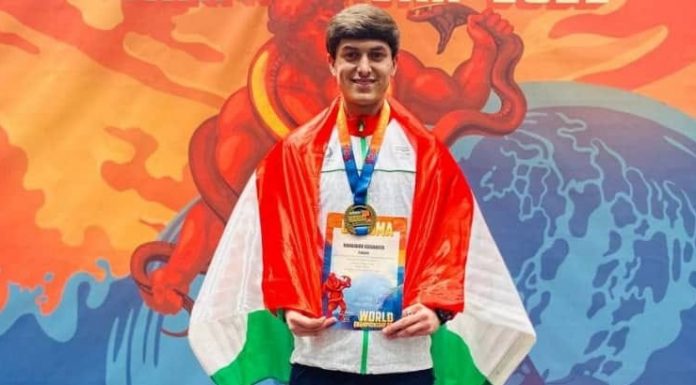 ДОНИШҶӮИ ДОНИШГОҲ ҒОЛИБИ ЧЕМПИОНАТИ ҶАҲОН ОИД БА ВАЗНБАРДОРӢ ГАРДИД