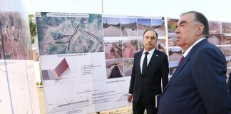 Шиносоӣ бо рафти корҳои сохтмонӣ дар сарбанди асосии Неругоҳи барқи обии “Роғун”
