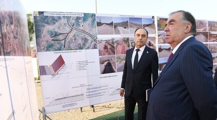 Шиносоӣ бо рафти корҳои сохтмонӣ дар сарбанди асосии Неругоҳи барқи обии “Роғун”