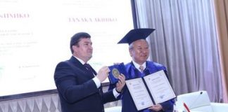 AKIHIKO TANAKA WAS ELECTED HONORARY DOCTOR OF THE TAJIK NATIONAL UNIVERSITY