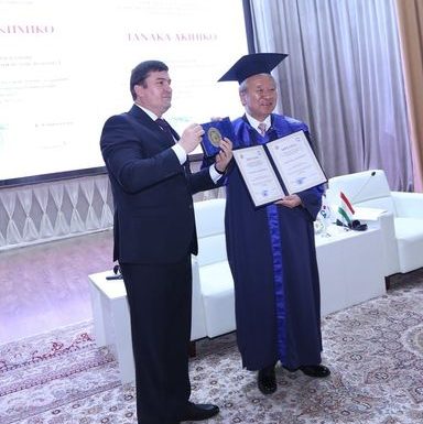 AKIHIKO TANAKA WAS ELECTED HONORARY DOCTOR OF THE TAJIK NATIONAL UNIVERSITY