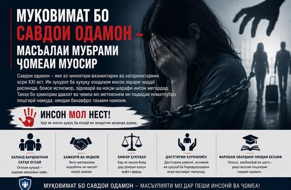 Муқовимат ба савдои одамон ҳамчун масъалаи мубрами ҷомеаи муосир